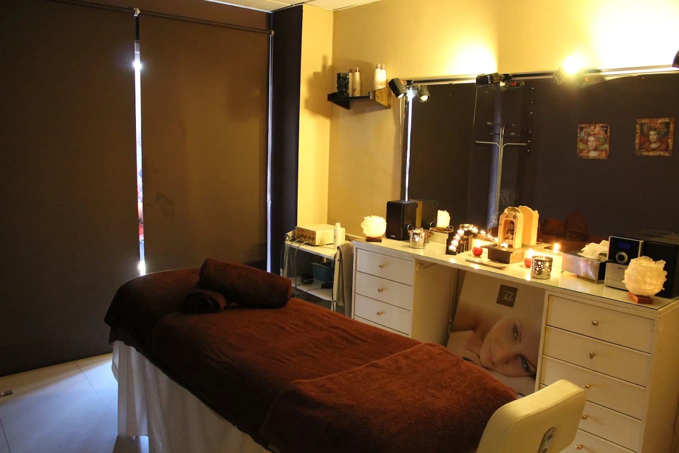 Cabina de tratamiento con ambiente cálido